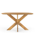 Eettafel Deens Ovaal Runa met Houten Onderstel 140 Benoa