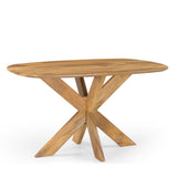 Eettafel Deens Ovaal Runa met Houten Onderstel 140 Benoa