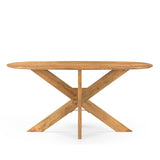 Eettafel Deens Ovaal Runa met Houten Onderstel 160 Benoa