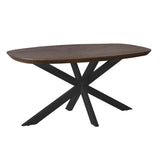 Eettafel Madison Brown | 160 cm | Deens Ovaal | Poot Black Starfurn