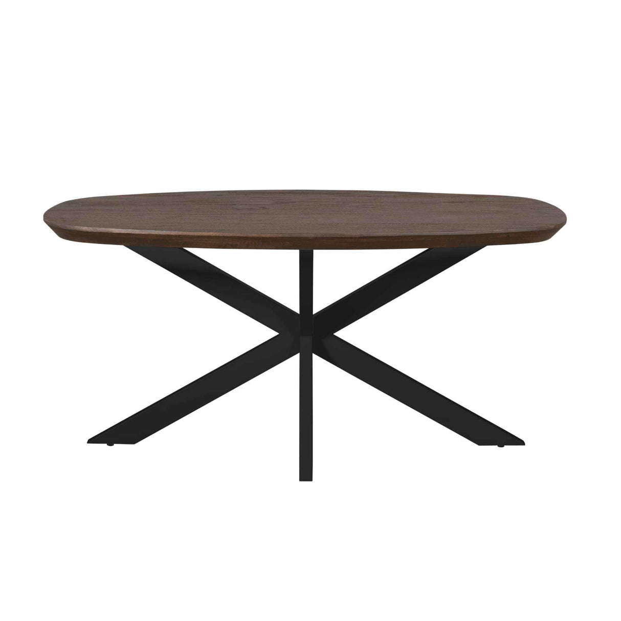 Eettafel Madison Brown | 160 cm | Deens Ovaal | Poot Black Starfurn