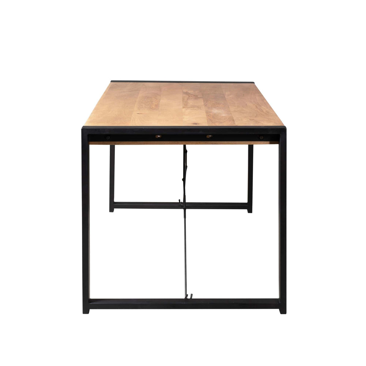 Eettafel - Naturel Mangohout - 180x90 cm - Industrieel U-poot Frame Kitchen & Dining Room Tables Starfurn