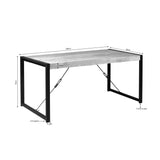 Eettafel - Naturel Mangohout - 180x90 cm - Industrieel U-poot Frame Kitchen & Dining Room Tables Starfurn