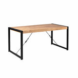 Eettafel - Naturel Mangohout - 180x90 cm - Industrieel U-poot Frame Kitchen & Dining Room Tables Starfurn