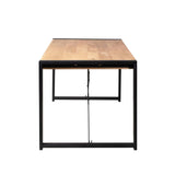 Eettafel - Naturel Mangohout - 200x90 cm - Industrieel U-poot Frame Kitchen & Dining Room Tables Starfurn