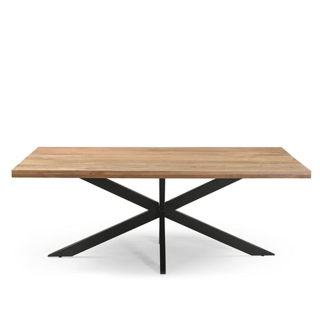 Rechthoekige eettafel van mangohout, 220 x 100 cm, met matrixpoot, foto 2