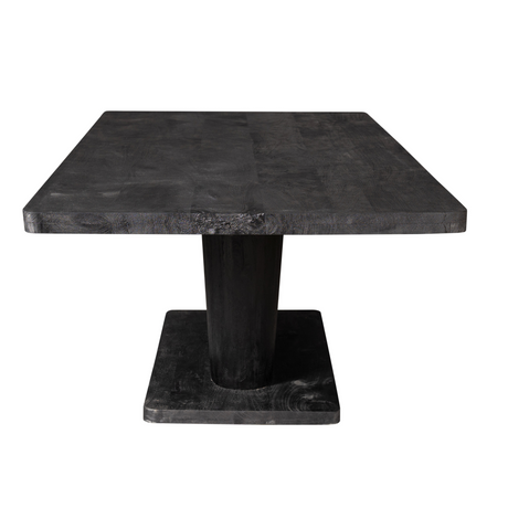 Eettafel van zwart mangohout, 200 cm, modern design, foto 3