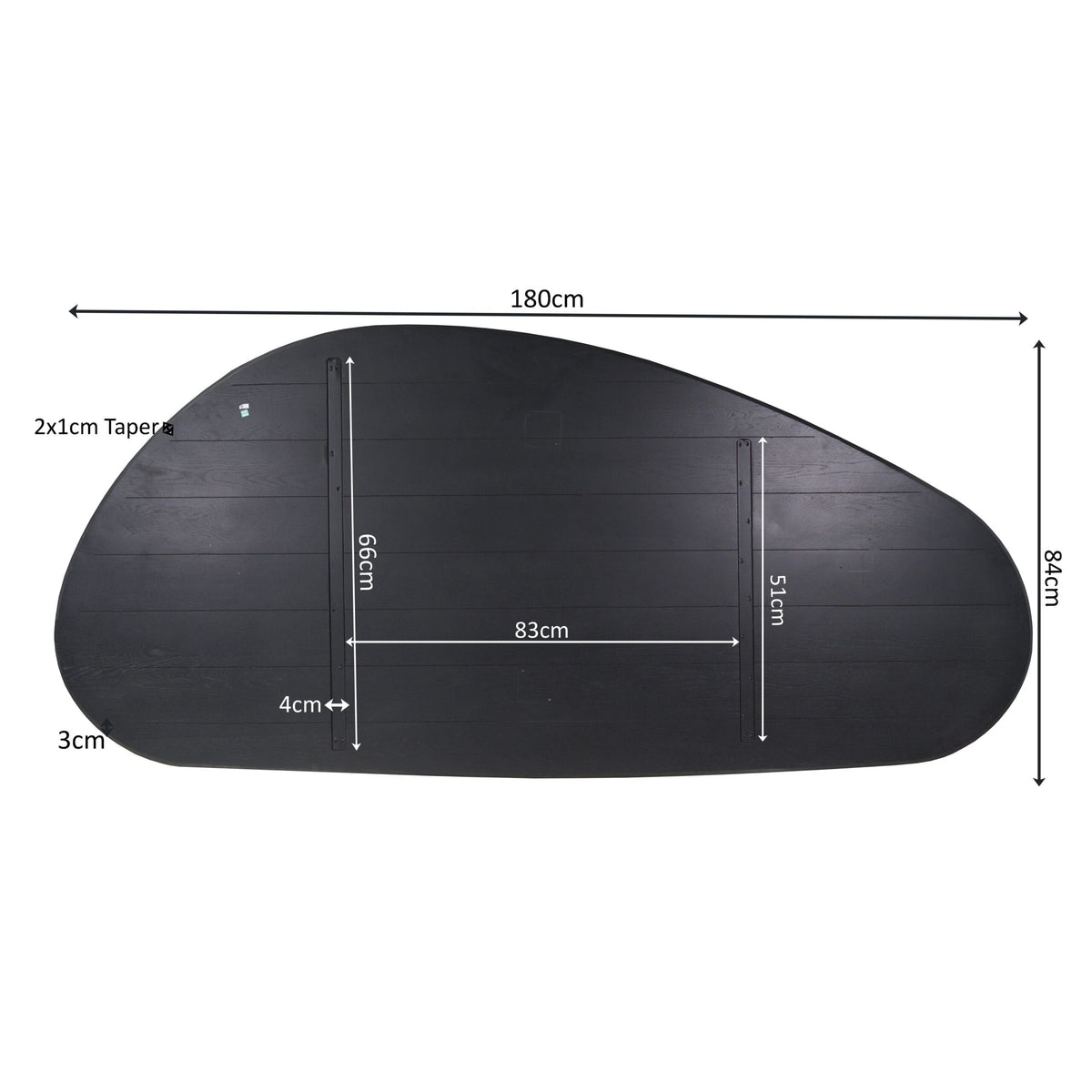 Eiken Blad Cloud 180 cm Zwart Starfurn