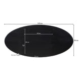 Eiken Blad Ferris Ovaal 180 cm Zwart Starfurn