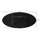 Eiken Blad Ferris Ovaal 210 cm Zwart Starfurn