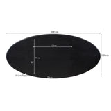 Eiken Blad Ferris Ovaal 280 cm Zwart Starfurn