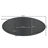Eiken Blad Ferris Ovaal 280 cm Zwart Starfurn