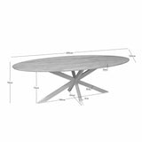 Eiken eettafel Ferris | Ovaal 280 cm | Naturel | Poot Sand Starfurn