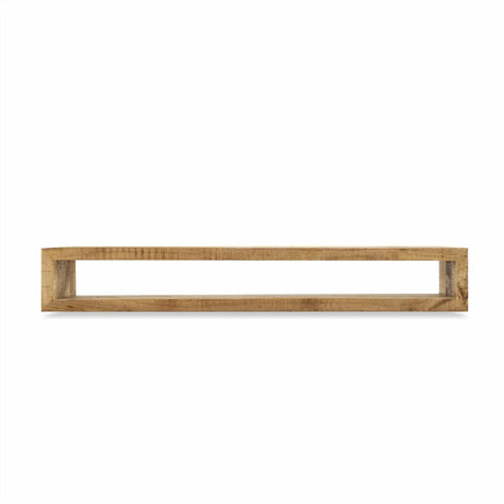 Hangend naturel tv-meubel van massief mangohout, 200 cm breed en 35 cm diep
