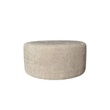 Hocker - Beige - Stof - 80 cm - Rond Ottomans Starfurn