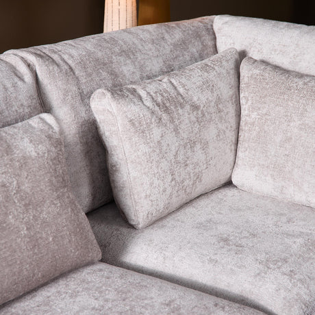 Hoekbank in beige, 2,5-zits met divan rechts, 275 cm breed, foto 4