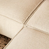 Hoekbank in beige met strakke lijnen, 2,5-zits met divan links, foto 3