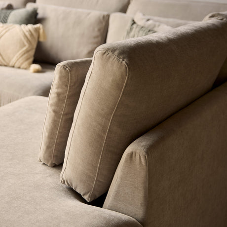 Hoekbank - Beige - Toffee - Boston Stof - 2,5-zits - Divan Rechts Sectional Sofas Starfurn