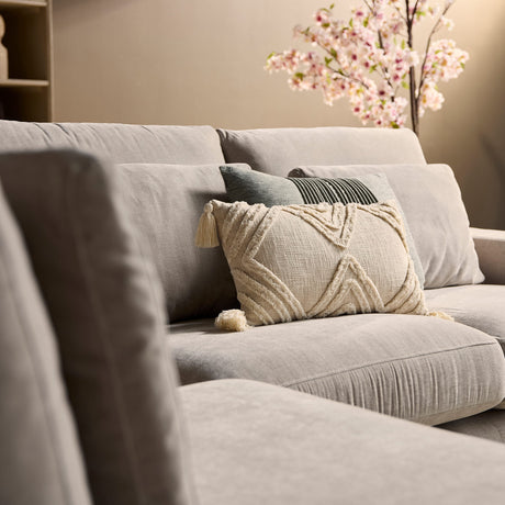 Hoekbank - Beige - Toffee - Boston Stof - Divan Links - 2,5-zits Sectional Sofas Starfurn