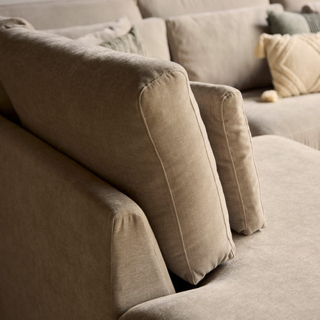 Hoekbank - Beige - Toffee - Boston Stof - Divan Links - 2,5-zits Sectional Sofas Starfurn