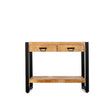 Industriële Sidetable 120 cm van Mangohout met Lades, Onderplank en Stale Frame Benoa