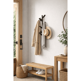 Industriële Wandkapstok 50 cm - Zwart van Staal - Kapstok - 6 Haken Coat & Hat Racks Benoa