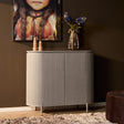 Kabinetkast - Taupe Mangohout - 115 cm - Verticaal Lattenpatroon Buffets Starfurn