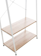 Kledingrek Luton met Legplanken – Hout & Metaal – Naturel/Wit – Modern Design Kapstok Knuska