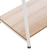 Kledingrek Luton met Legplanken – Hout & Metaal – Naturel/Wit – Modern Design Kapstok Knuska