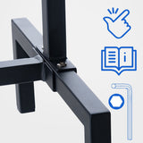 Kledingrek Melva Zwart – Industrieel Design – Metaal – Extra Sterk (100 kg) Kapstok Knuska