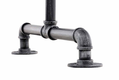 Kledingrek van zilverkleurig metaal, industrieel design, verstelbare breedte, foto 5