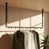 Kledingstang Fenton Zwart – Wand- en Plafondmontage – Metaal – Modern Design Kapstok Knuska