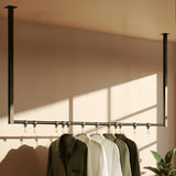 Kledingstang Fenton Zwart – Wand- en Plafondmontage – Metaal – Modern Design Kapstok Knuska