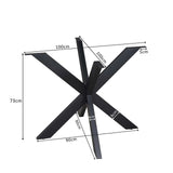 Matrixpoot Rond Zwart 140 cm Koker 4x8 cm Starfurn