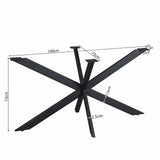 Matrixpoot Zwart Ovaal/Rechthoek 140 cm Koker 2,5x7,5 cm Starfurn