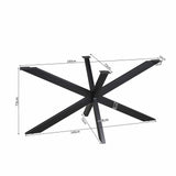 Matrixpoot Zwart Ovaal/Rechthoek 140 cm Koker 4x8 cm Starfurn