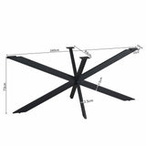 Matrixpoot Zwart Ovaal/Rechthoek 160 cm Koker 2,5x7,5 cm Starfurn
