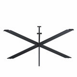 Matrixpoot Zwart Ovaal/Rechthoek 160 cm Koker 2,5x7,5 cm Starfurn