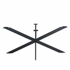 Matrixpoot Zwart Ovaal/Rechthoek 160 cm Koker 2,5x7,5 cm Starfurn