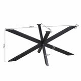 Matrixpoot Zwart Ovaal/Rechthoek 160 cm Koker 4x8 cm Starfurn