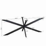 Matrixpoot Zwart Ovaal/Rechthoek 190 cm Koker 2,5x7,5 cm Starfurn
