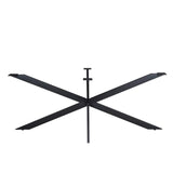 Matrixpoot Zwart Ovaal/Rechthoek 190 cm Koker 2,5x7,5 cm Starfurn