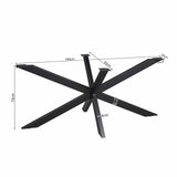 Matrixpoot Zwart Ovaal/Rechthoek 190 cm Koker 4x8 cm Starfurn