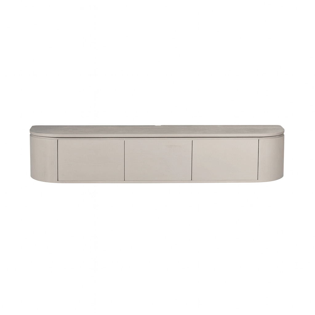Modern Tv-meubel - Taupe Mangohout - 160 cm - Zwevend of Staand Entertainment Centers & TV Stands Starfurn