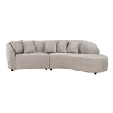 MySofa Novi Hoekbank Licht Grijs 3 zits + Lounge R Starfurn