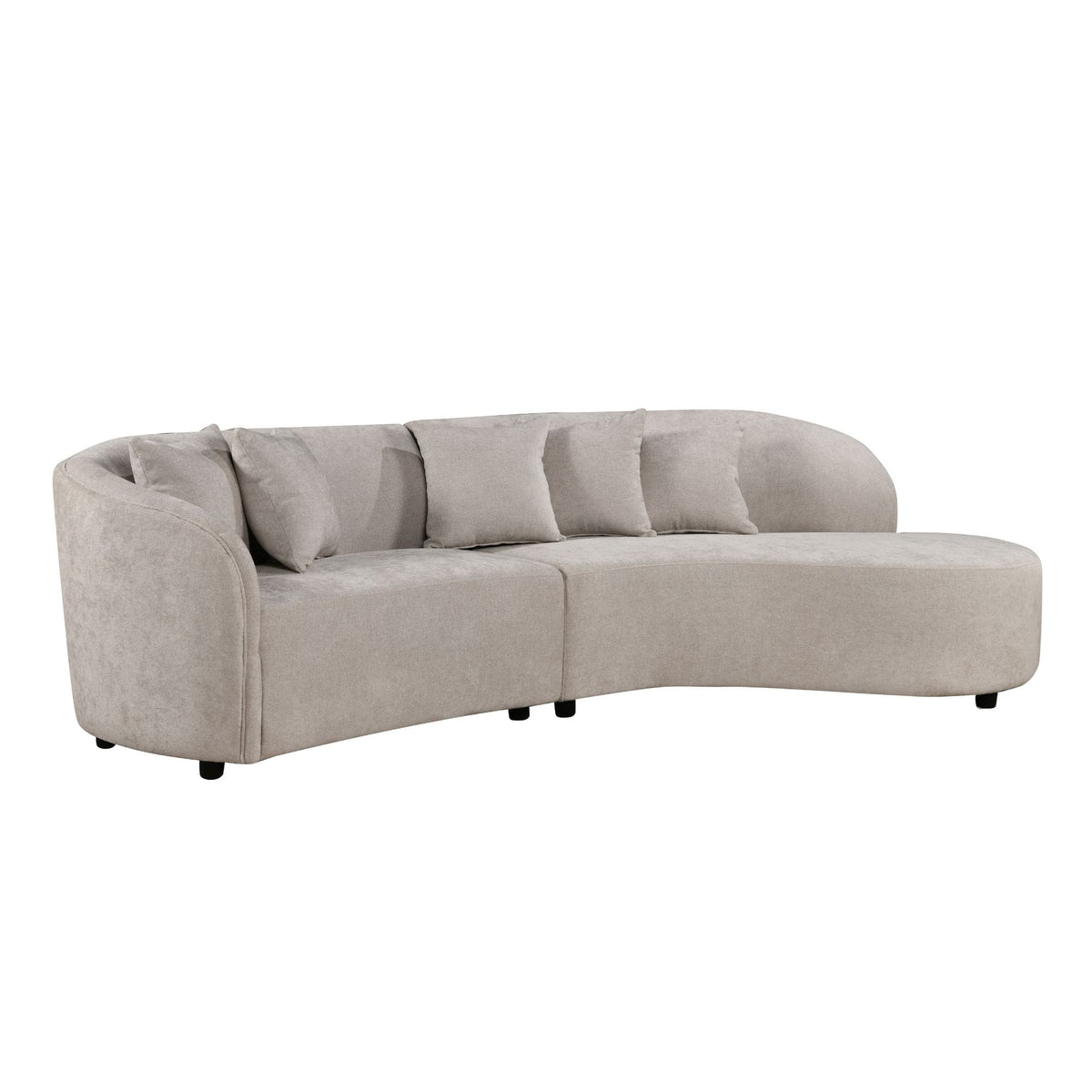MySofa Novi Hoekbank Licht Grijs 3 zits + Lounge R Starfurn