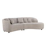 MySofa Novi Hoekbank Licht Grijs 3 zits + Lounge R Starfurn