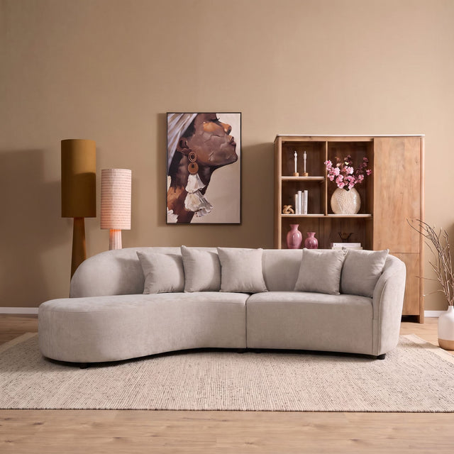 MySofa Novi Hoekbank Licht  Grijs Lounge L + 3 zits Starfurn