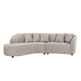 MySofa Novi Hoekbank Licht  Grijs Lounge L + 3 zits Starfurn