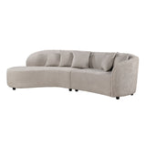 MySofa Novi Hoekbank Licht  Grijs Lounge L + 3 zits Starfurn